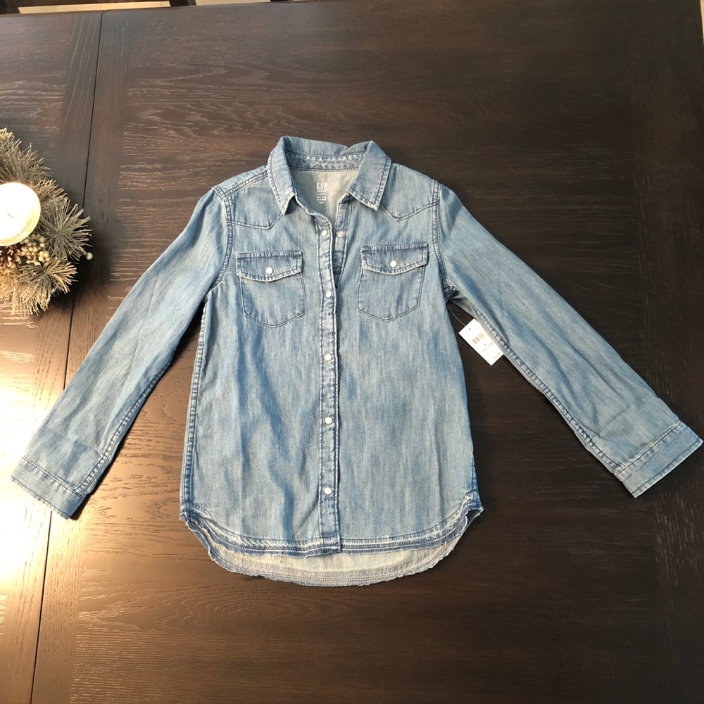 Kids Denim Long Sleeve Shirt